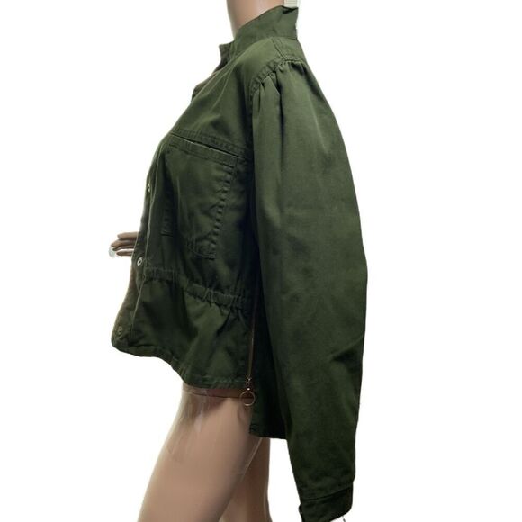 Universal Thread Green Utility Adjustable Collar Button-Up Jacket Size Medium - Picture 11 of 15